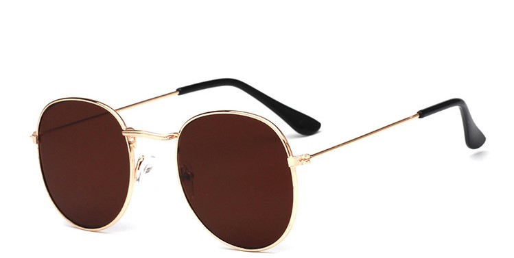 Yuvarlak Polarize Metal Güneş Gözlüğü A-37823