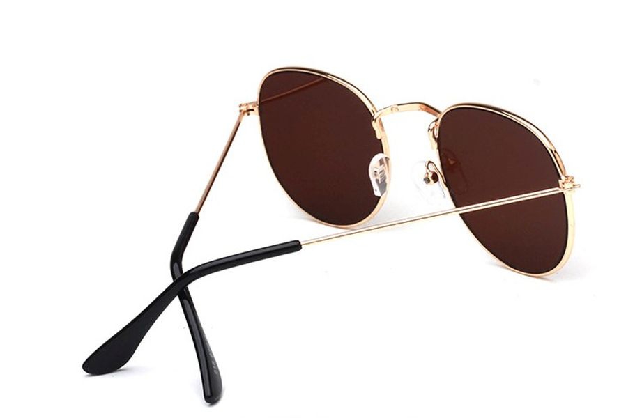 Yuvarlak Polarize Metal Güneş Gözlüğü A-37823