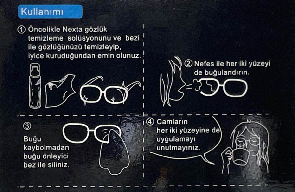 Gözlük Camı PLUS Buğu Önleyici Set - Nexta 504