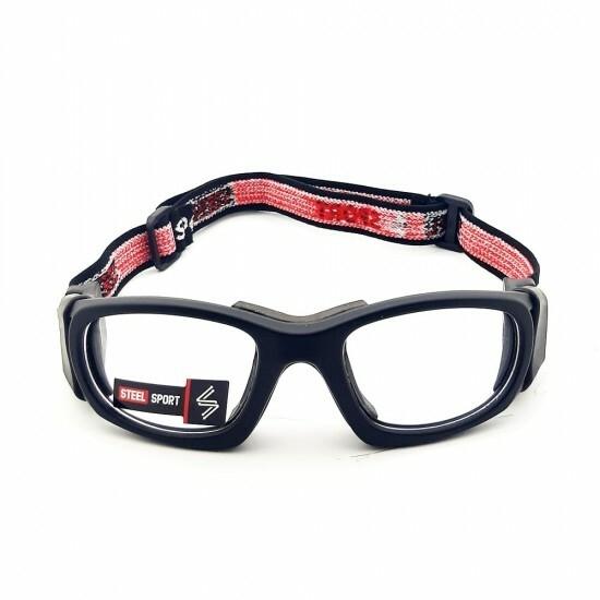 Steel Sport Marka Bandajlı Sporcu Gözlükleri - Champion SS-FS C06 [Mat Siyah] - Siyah