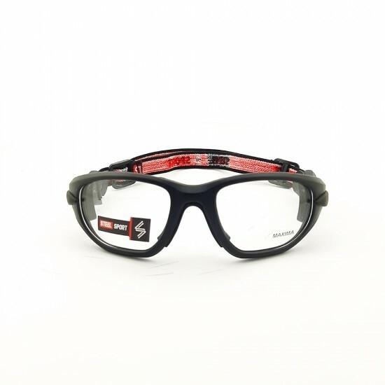 Steel Sport Marka Bandajlı Sporcu Gözlükleri - Maxima SS-FS C06 [Mat Siyah] - Siyah