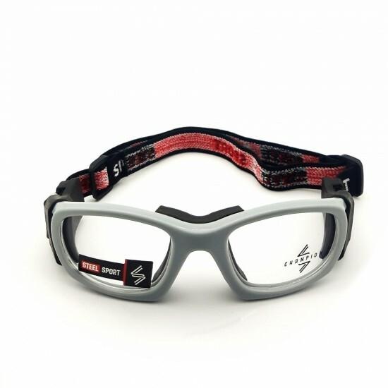Steel Sport Marka Bandajlı Sporcu Gözlükleri - Champion SS-FS C12 [Parlak Metalik Gri] - Gri