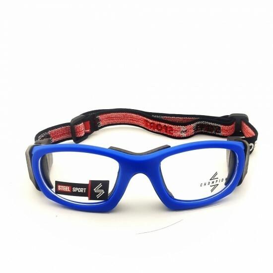 Steel Sport Marka Bandajlı Sporcu Gözlükleri - Champion SS-FS C19 [Mat Mavi] - Mavi