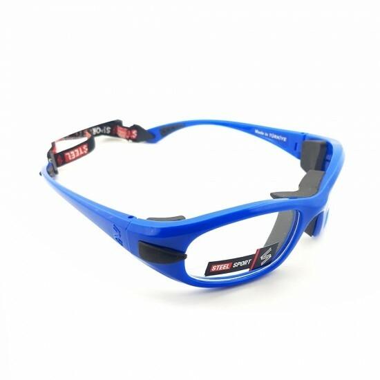 Steel Sport Marka Saplı Sporcu Gözlükleri - Fullsafe SS-FL C16 [ Parlak Metalik Mavi ] - Mavi