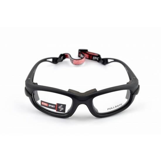 Steel Sport Marka Saplı Sporcu Gözlükleri - Fullsafe SS-FL C06 [Mat Siyah] - Siyah